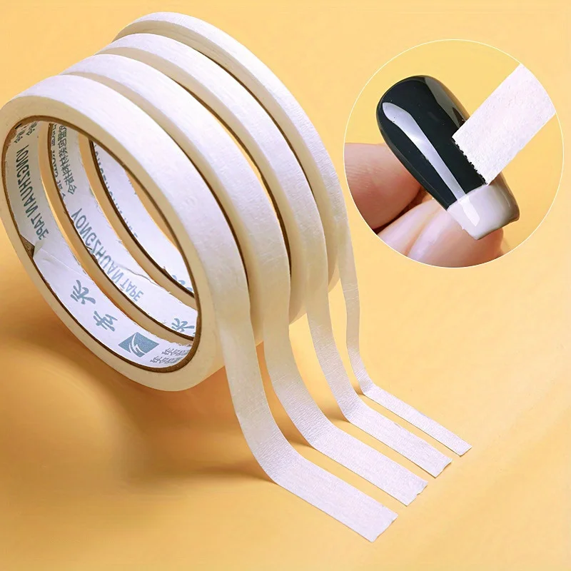 French Manicure Stripe Stickers Adhesive Nail Barrier Tape for Mirror Powder,Gel Polish Nail Design Non-Sticky Residue Nail Art
