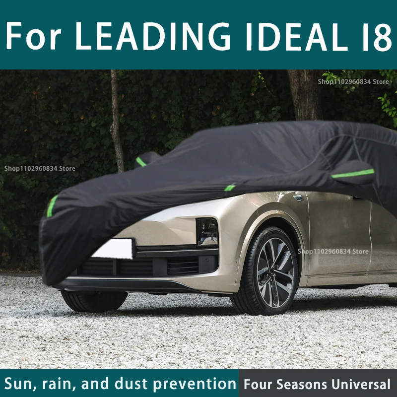 

For Leading ideal I8 210T Full Car Covers Outdoor Uv Sun Protection Dust Rain Snow Protective Car Cover Auto Black Cover