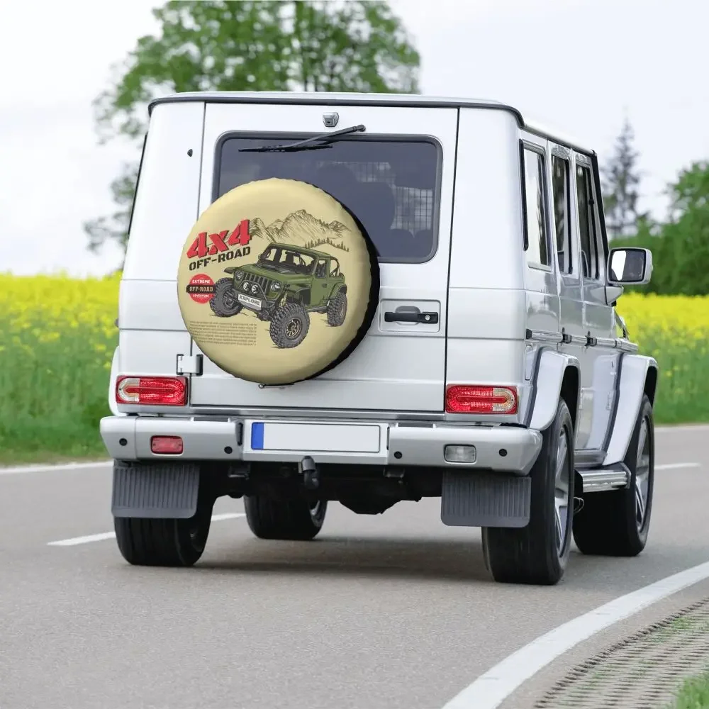 Maßgefertigte Vitara Offroad Ersatzradabdeckung Tasche für Jeep Hummer Auto-Radschutz Zubehör 14" 15" 16" 17" Zoll – Detail 35
