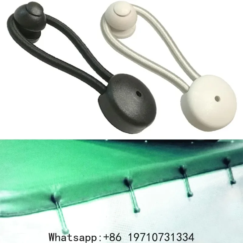 10PC Marine Boat Truck Car Covers Bungee Shock Cord Clip with Knobs Pull Tie Down Tarp Canvas Knobs