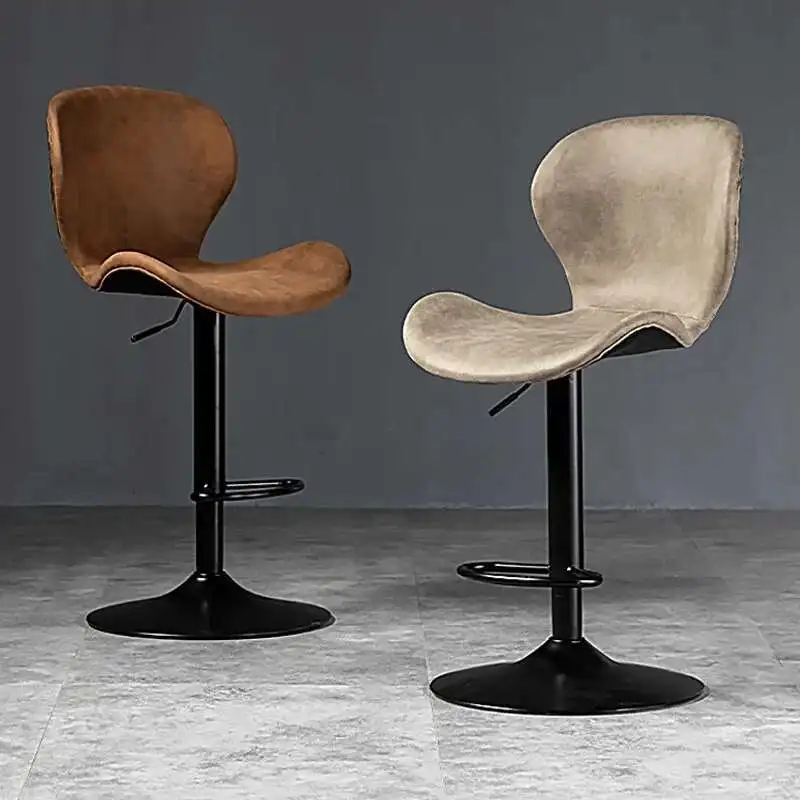 

European Style Simple Fashion Lifting Bar Chair Rotating Light Luxury Bar Iron American Style High Back Chair Home Stool