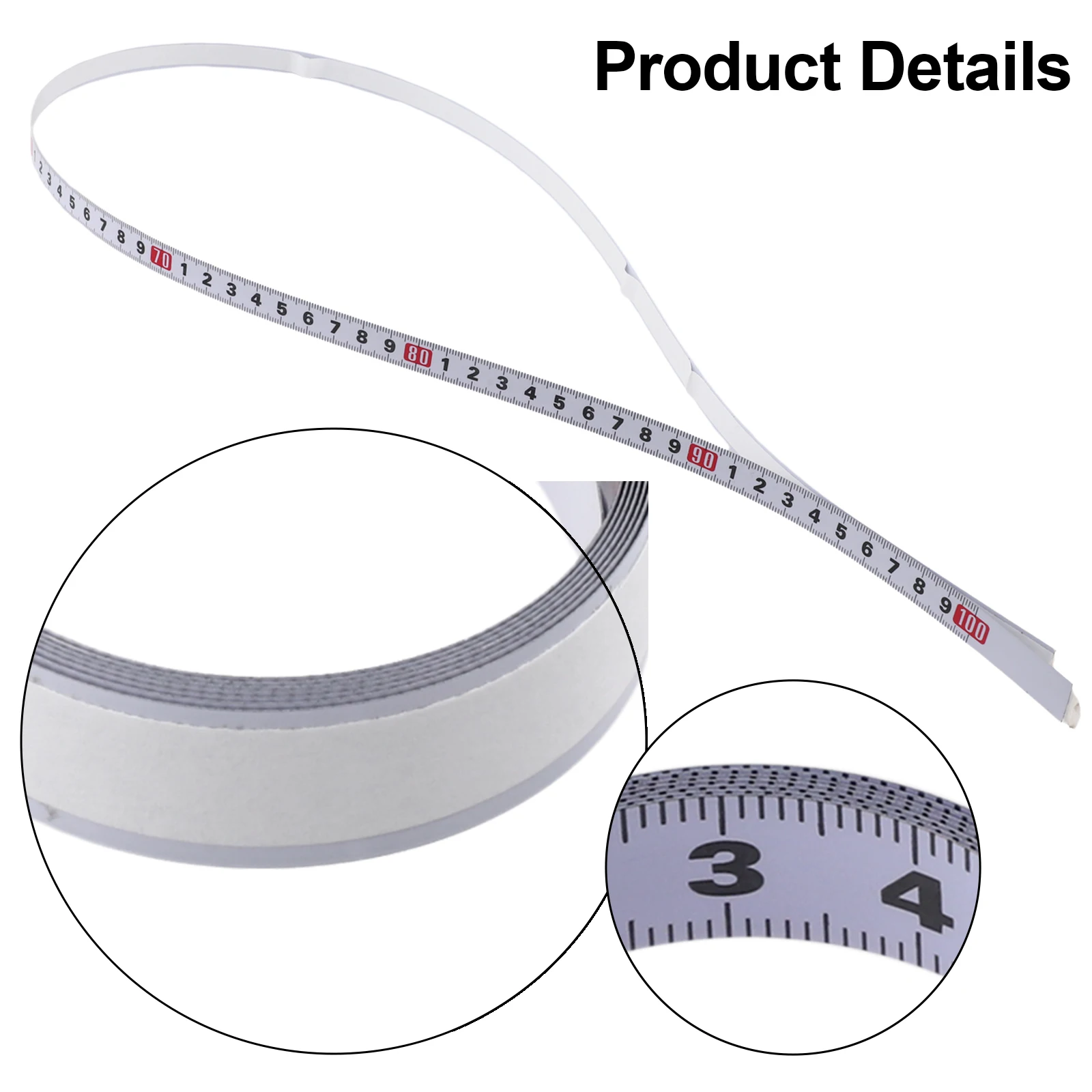 

Miter Saw Track Tape Measure Steel Backing Clear and Wear Resistant Scale For Precise Woodworking Measurements