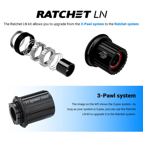 Imagen 2 del producto Kit de actualización de conversión de trinquete LN MS Micro Spline 12v Freehub 18T 36T 54T con herramientas para buje trasero de bicicleta 370 reemplazo de 3 pares