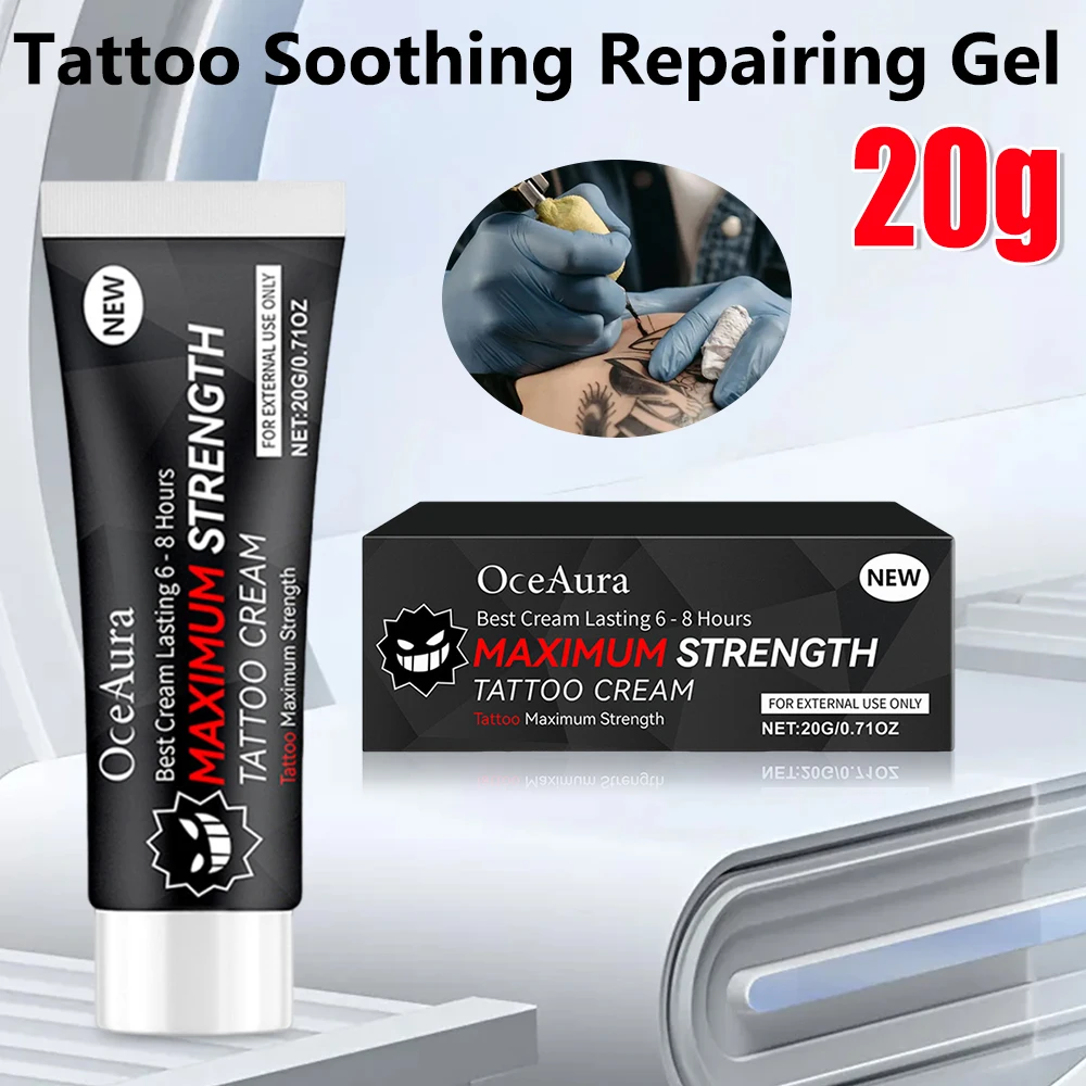 

20 г гель для ухода за татуировкой, нежная формула, очищает, комфортно, увлажняет и уход за кожей, гель для ухода за цветными татуировками, увлажняющий гель