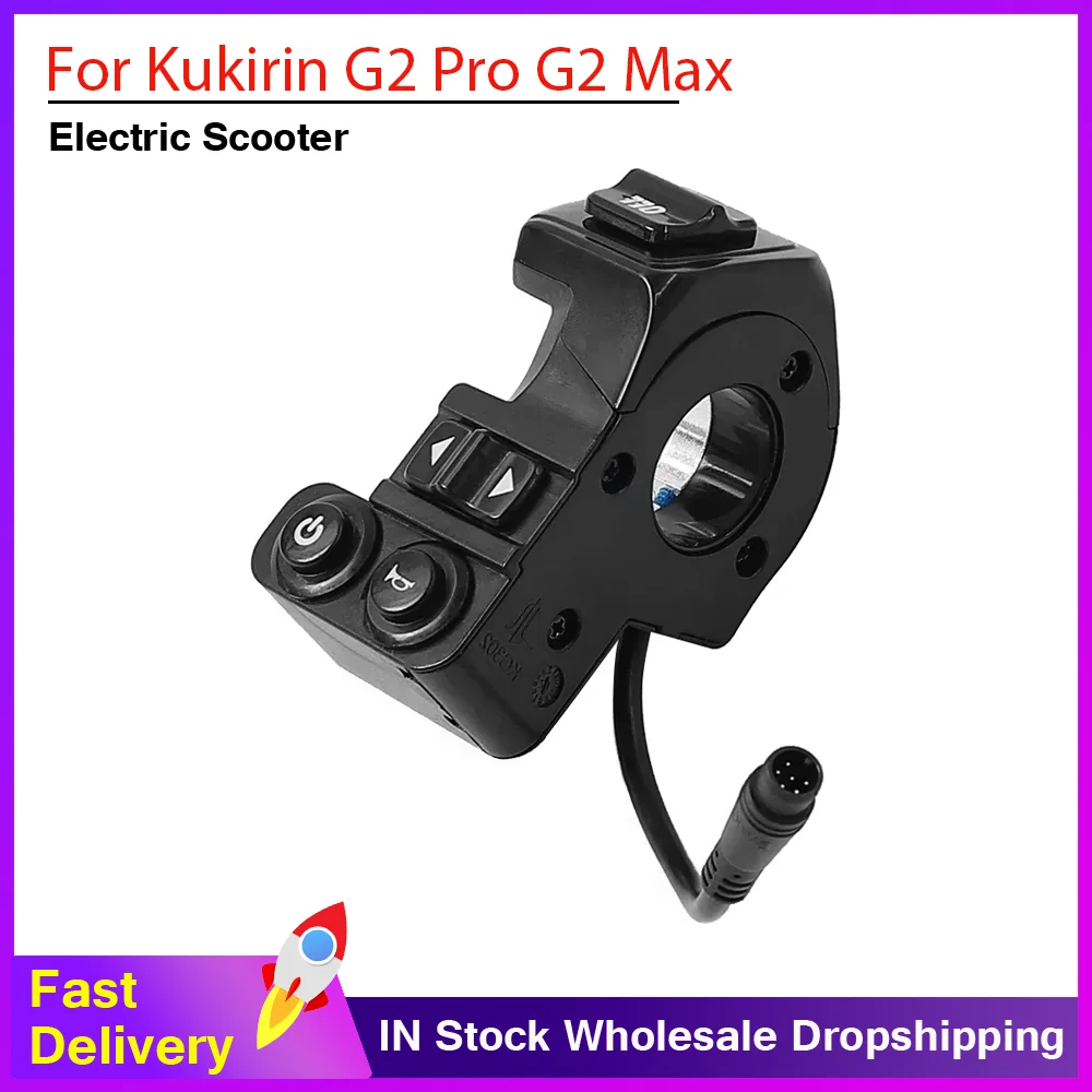 Left and Right Horn Turn Singal Switch Headlight Switch for Kukirin G2 Pro G2 Max Electric Scooter Horn Turn Signal Button Parts