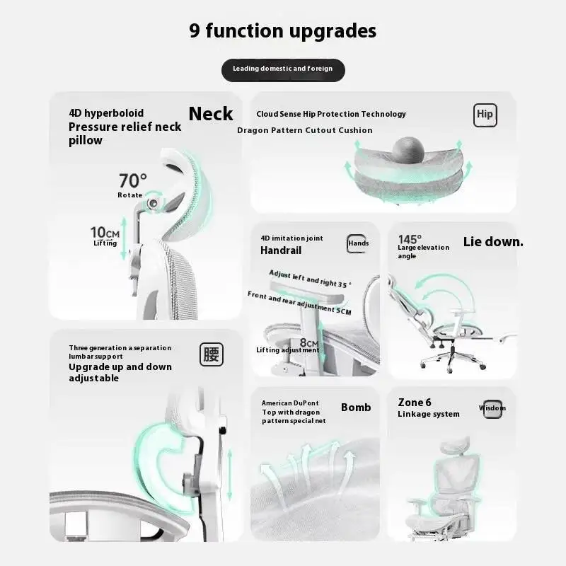 كرسي مريح قابل للطي للمجلات كرسي مكتب جلدي مع مسند للقدمين كراسي بتصميم كرسي لغرفة المعيشة تجميع الكمبيوتر Kanu #3