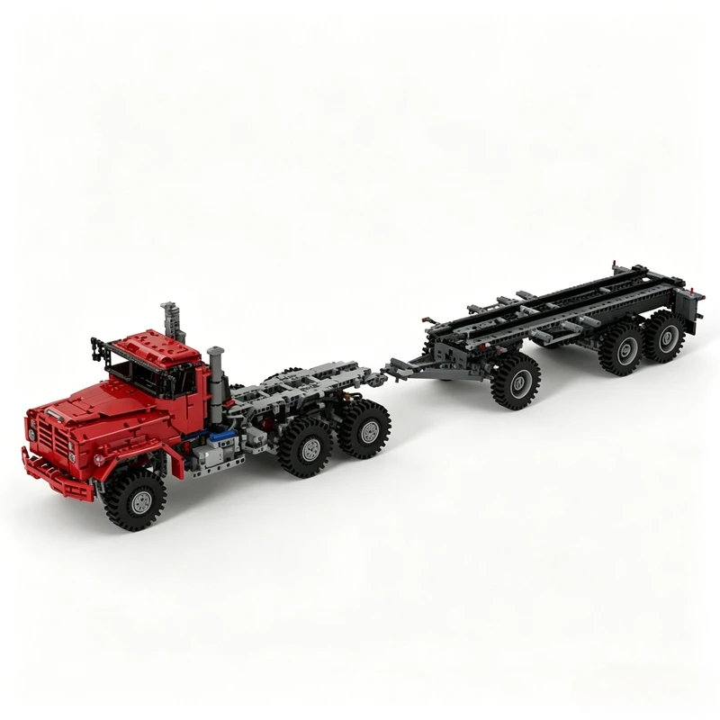 NEW 4732 PCS AM General M939 Truck With M1076 Trailer Technic MOC Model Custom Building Blocks DIY Assembly Educational Toy Gift