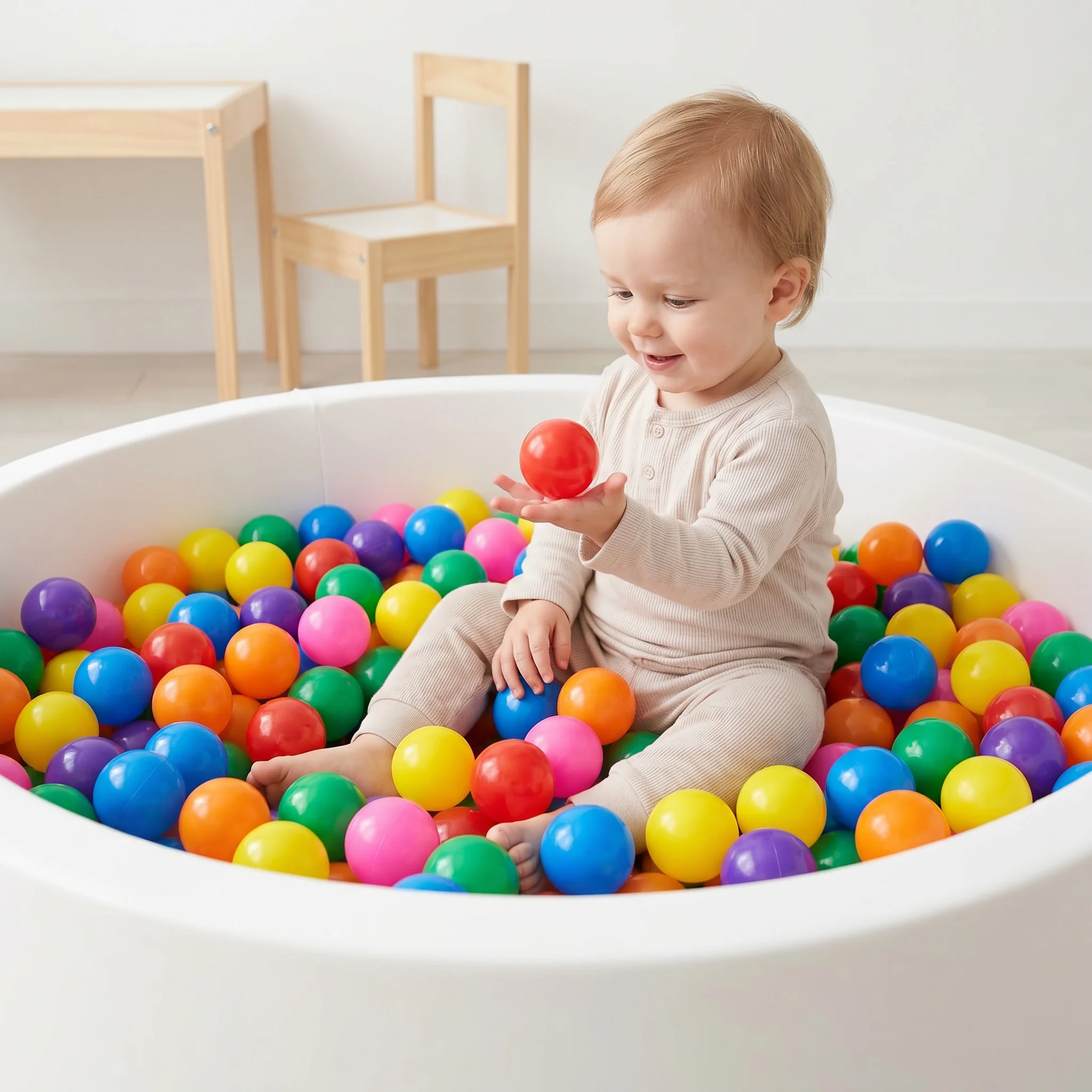 Multicolor Plastic Ball Pit Balls 500/1000/2000 PCS 2.2 Inch Safe Anti‑Choking PE Balls for Kids Bounce House Inflatable Water Pool Play Tent Ball Pit image 7
