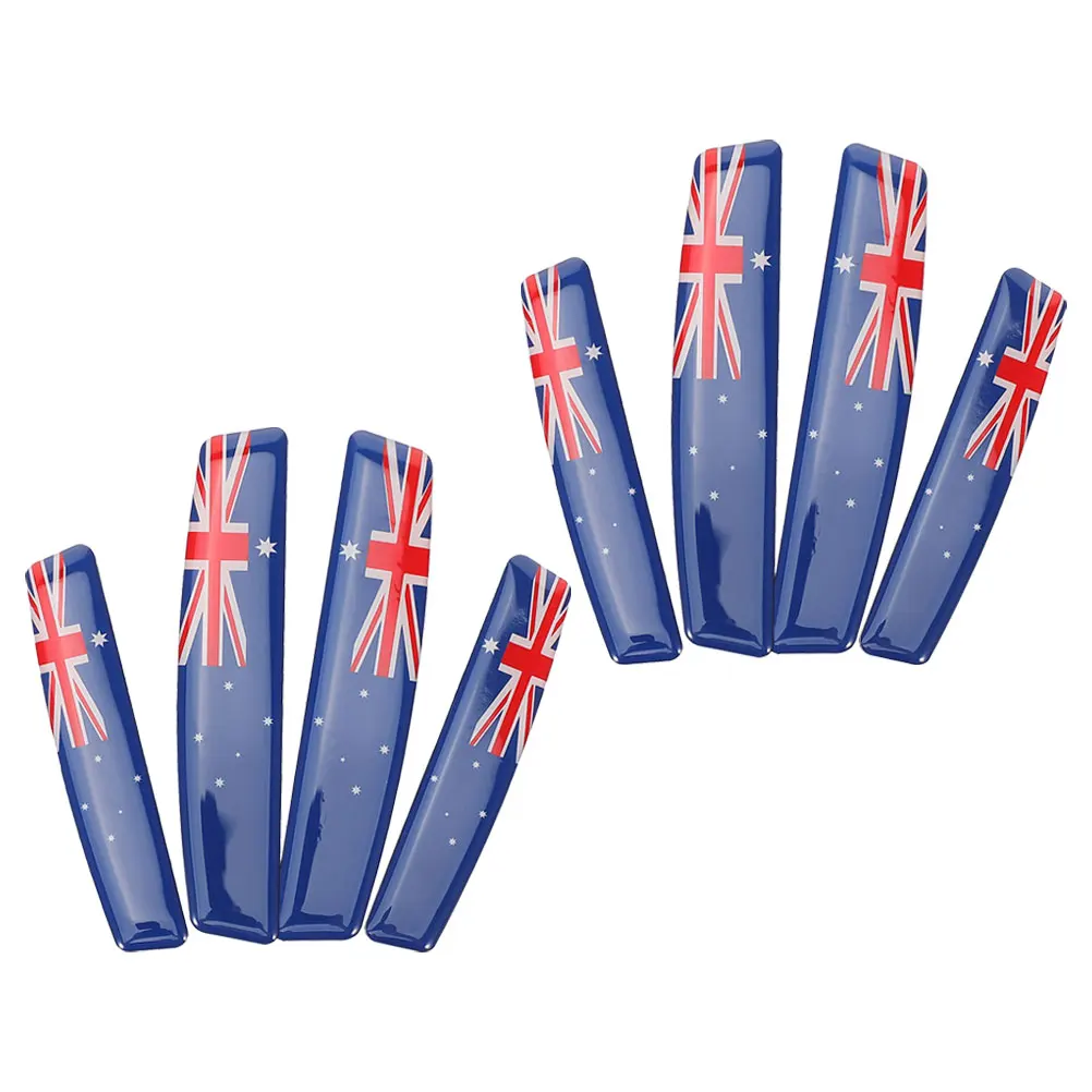 

8Pcs Car Protector Strip American Flag Design Anti-scratch Bumper Durable Resin Guard Safeguard Against Dings