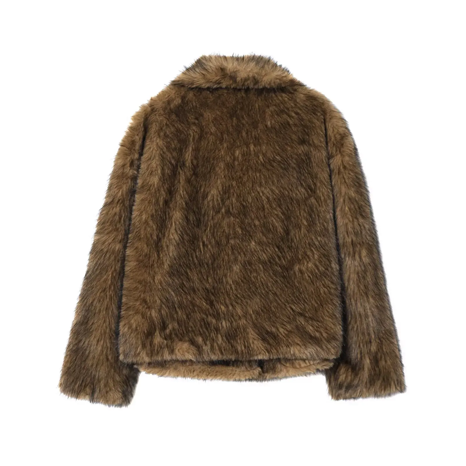 European and American clothing autumn and winter new fashion casual imitation fur jacket lapel versatile artificial fur jacket