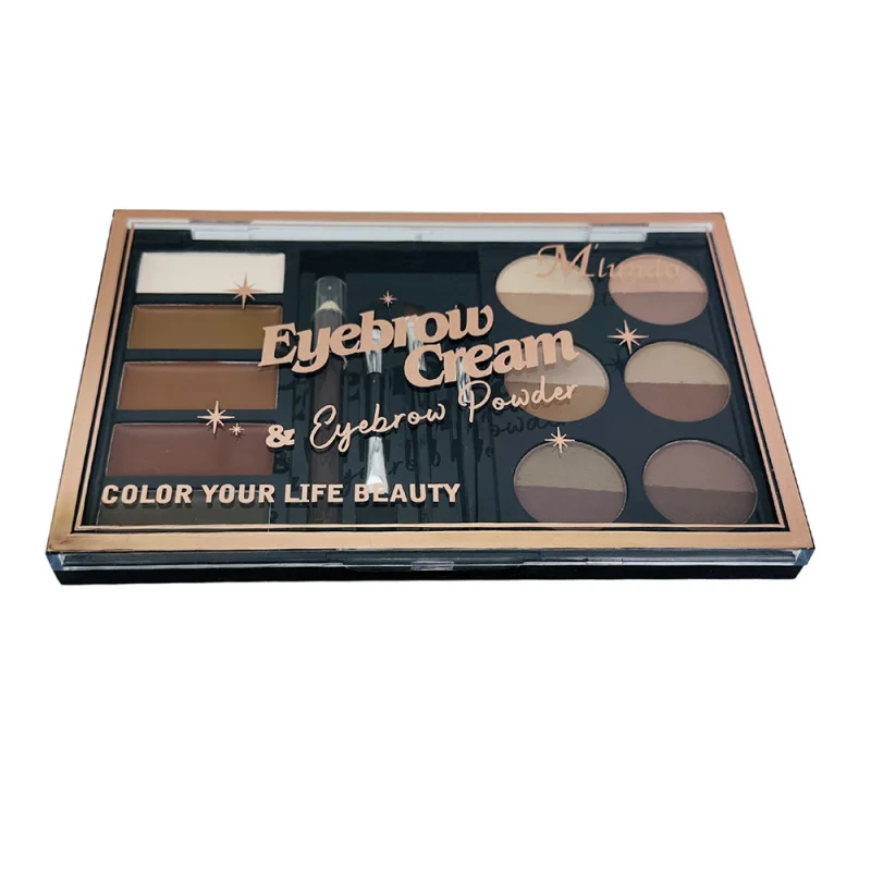 Lundoeyebrow Dye Augenbrauenstift, Augenbrauenpuder-Set mit Pinsel, Make-up-Künstler, nicht verschmierendes Make-up