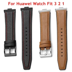 Strap For Huawei Watch Fit 3 Wristband Leather Watchband Belt Bracelet for Huawei Watch Fit 3 2 1 Correa Replacement Accessories