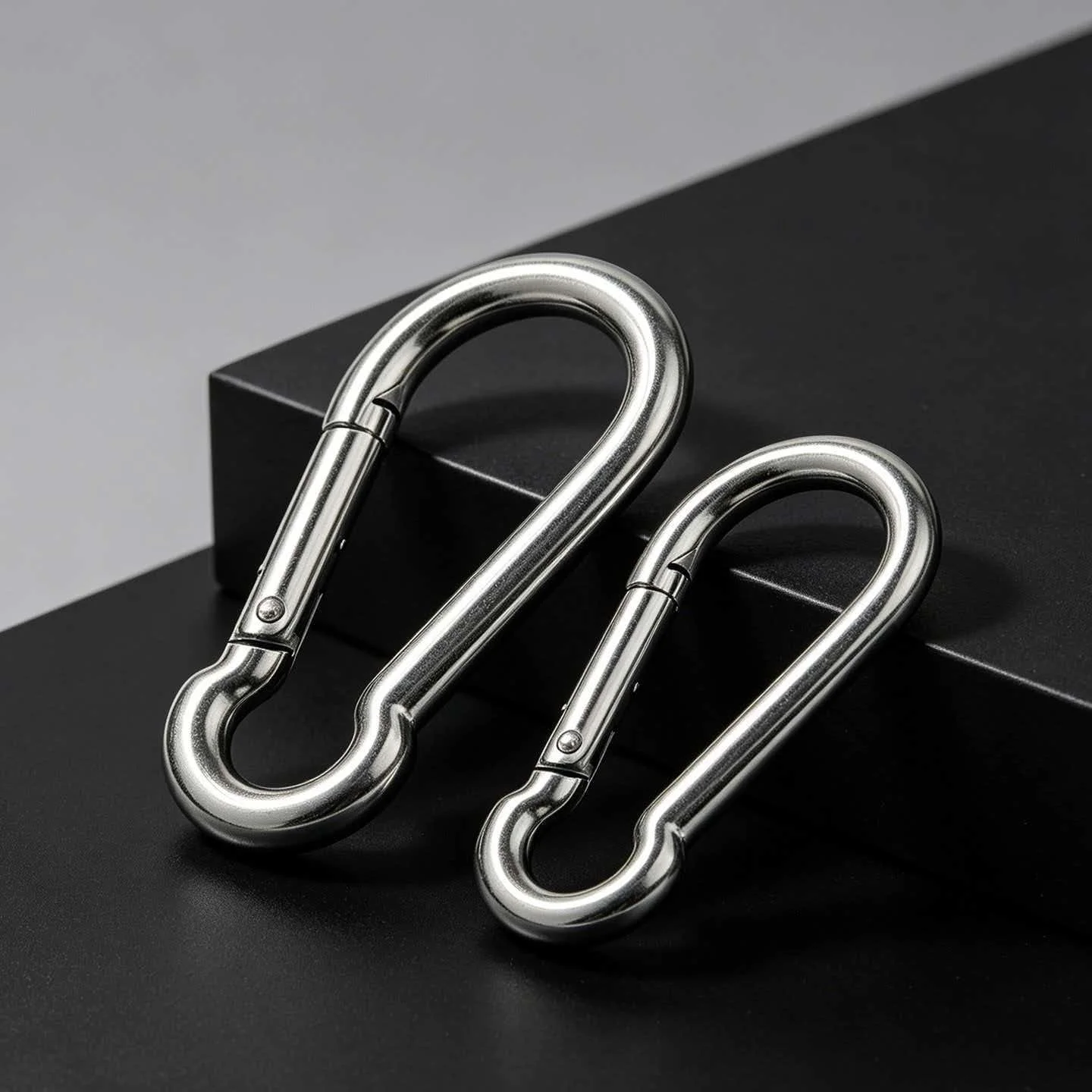M3-M14 304/316Stainless Steel Spring Snap Carabiner Quick Link Lock Ring Hook Snap Shackle Chain Fastener Hook Support Customize