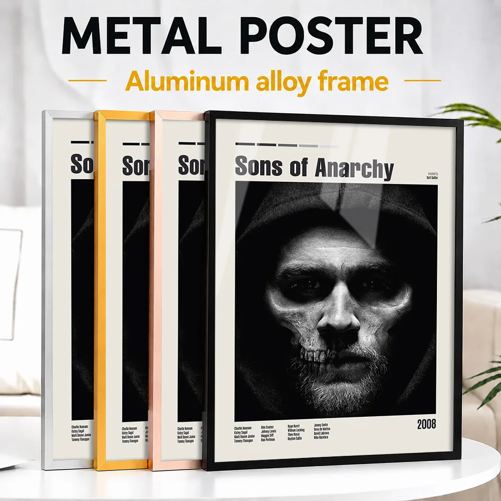 Sons Of Anarchy TV Show Framed Aluminum Metal Poster Customized Screen Tribute Wall Art Designed For Theater And Story Lovers