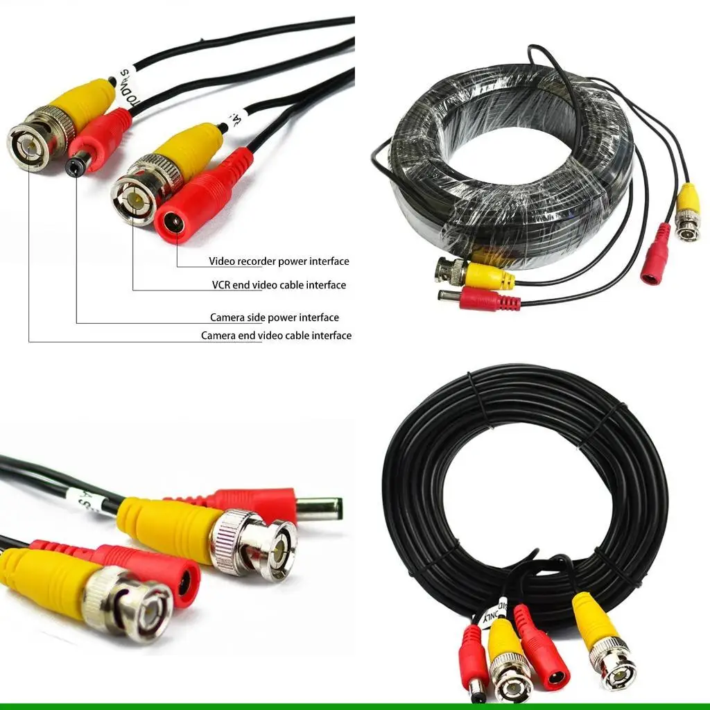 U55C CCTV BNC Video Power Cable with for DC Connector for CCTV Security Cameras