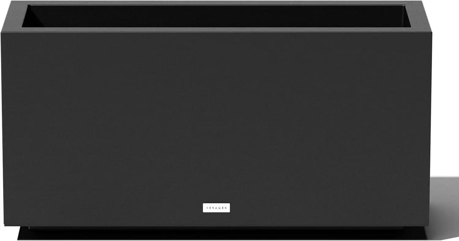 Series Long Box Planter - Large Rectangular Planter for Indoor or Outdoor Patio/Porch | Durable All-Weather Use with Drainage