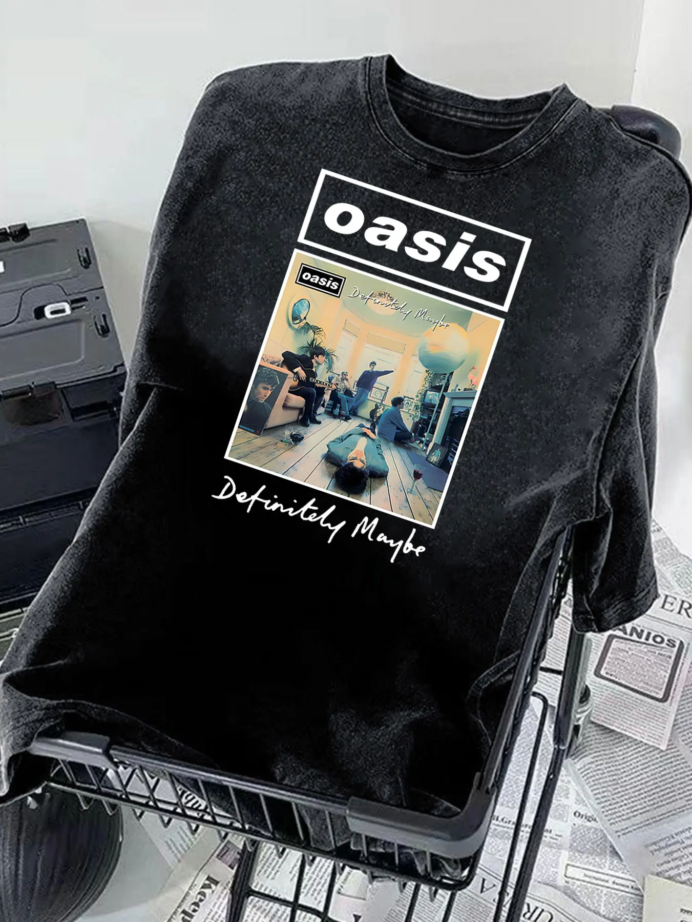 

Футболка женская оверсайз с графическим принтом Oasis ROCK Band, в стиле Harajuku, Y2K, модная одежда