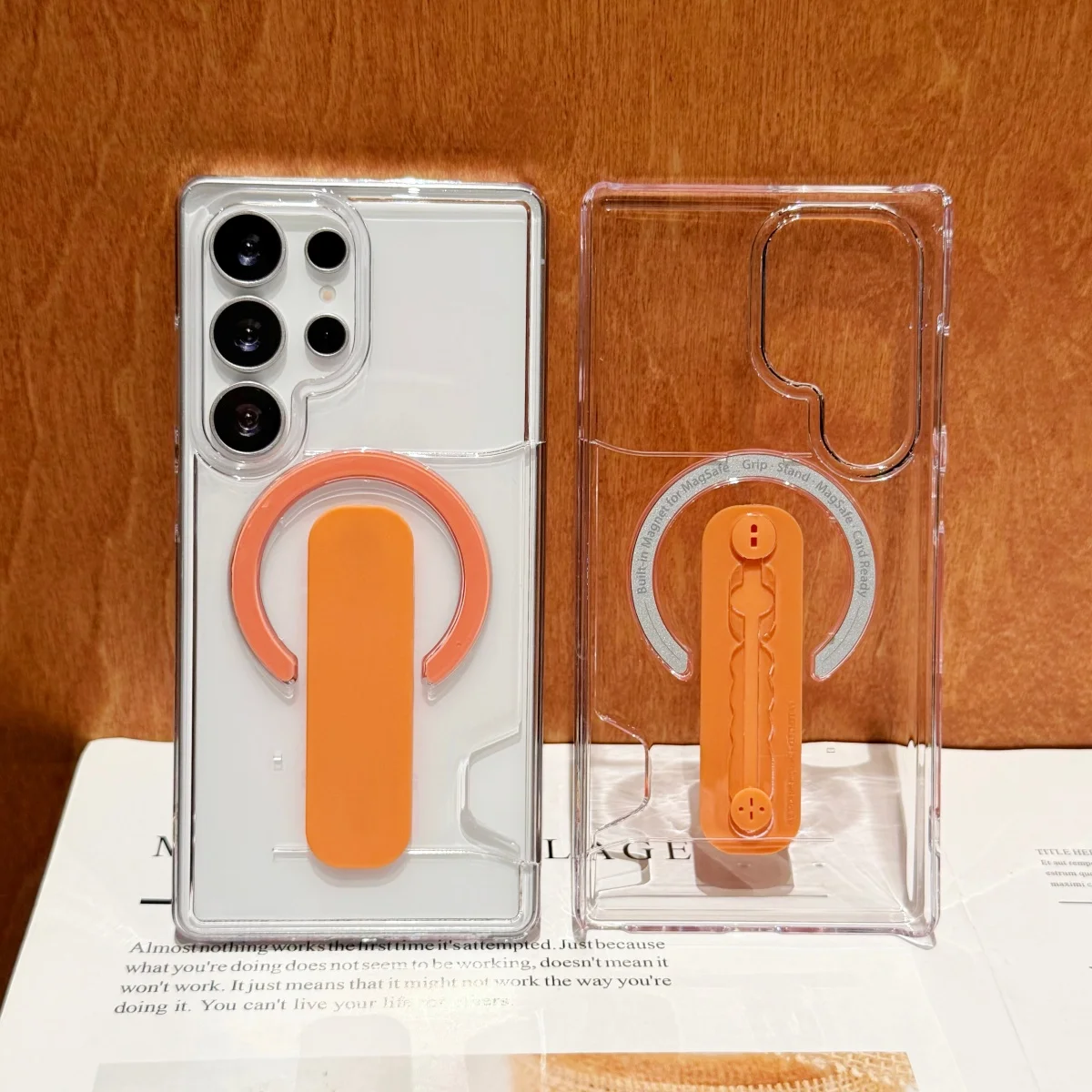 Luxuriöser Kartenhalter Transparent für Magsafe Magnetische Handyhülle für Samsung S26 S25 S24 Plus Ultra Halterung Vollständiger Stoßfester Schutz – Detail 2