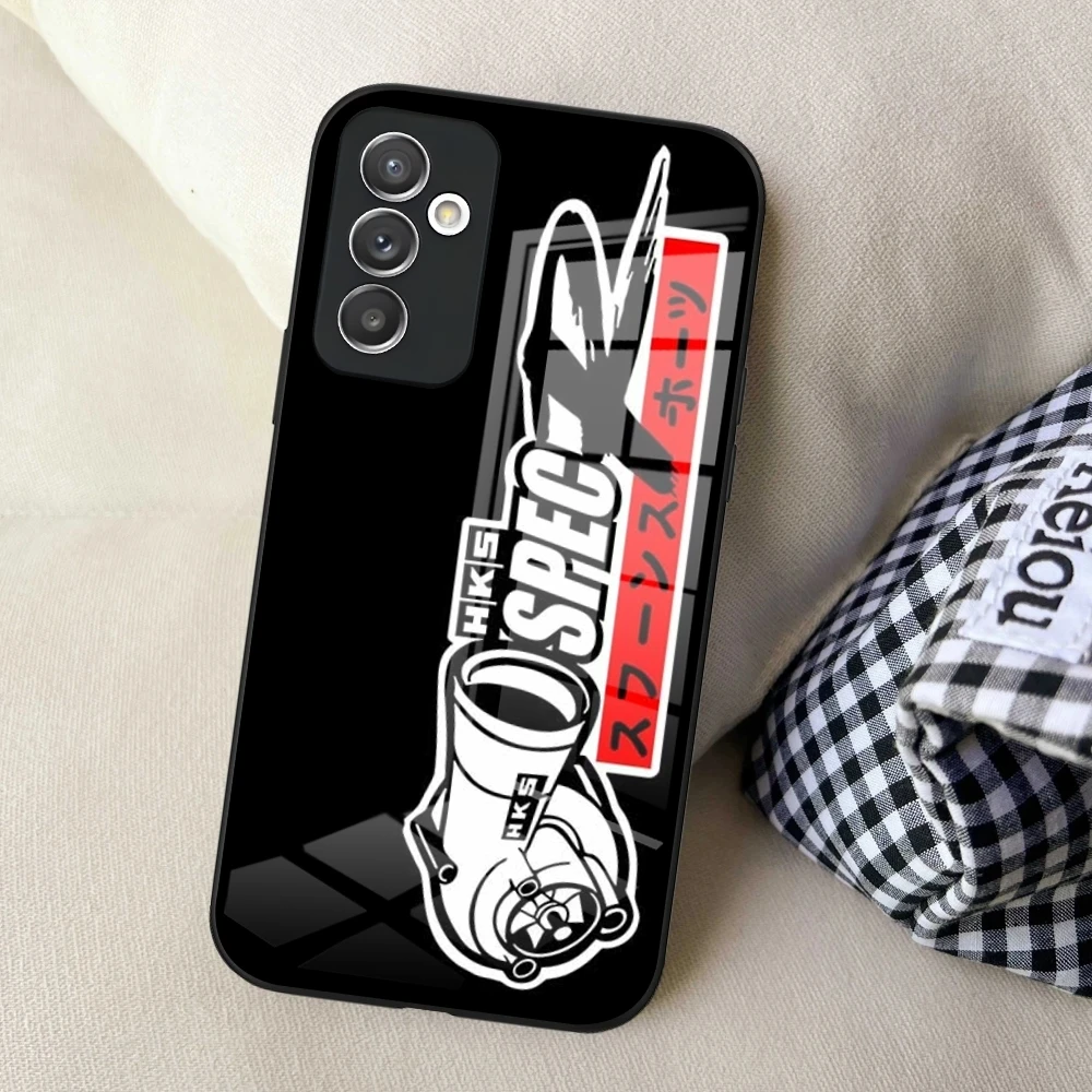 Sports Car HKS JDM Phone Case For Samsung S24 Ultra S25 S23 S22 S20 Fe S21 Plus A16 A54 A34 A24 A53 Glass Cover