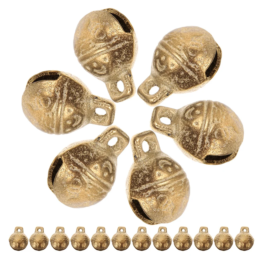 

40pcs Vintage Copper Bell Ornaments Mini Bells For Jewelry Making, Diy Craft Charms, Pet Collar, Wreath Decor, Wind