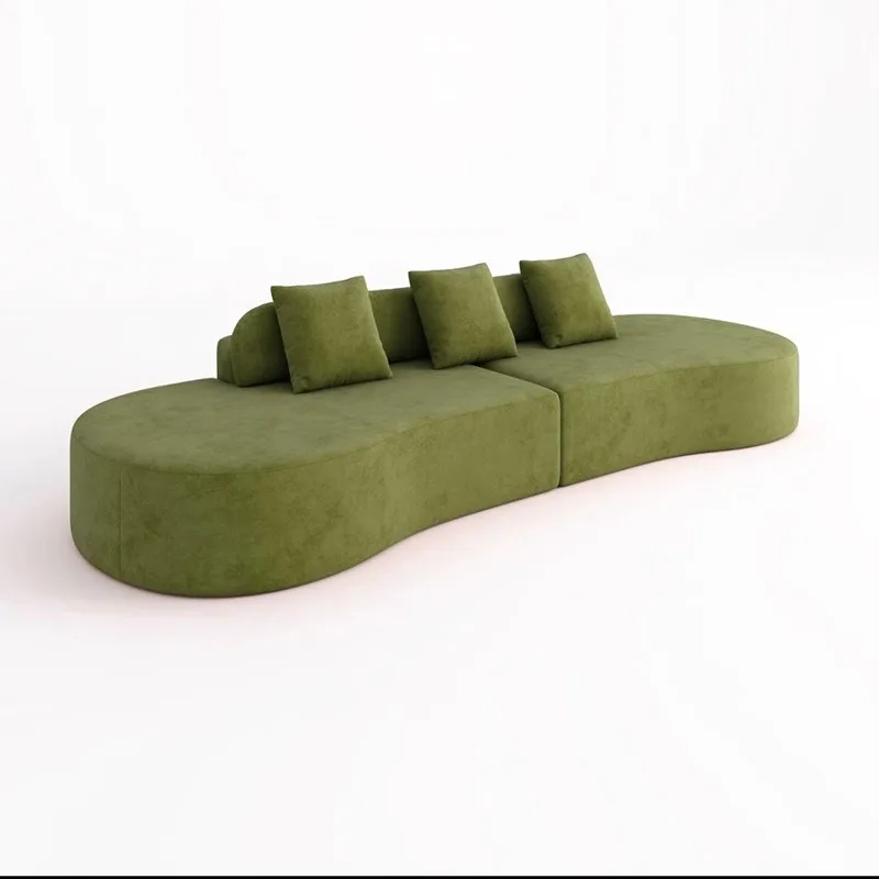 Cross-border vacuum compression sofa Living room curved sofa Semicircular fabric Internet celebrity Amazon full