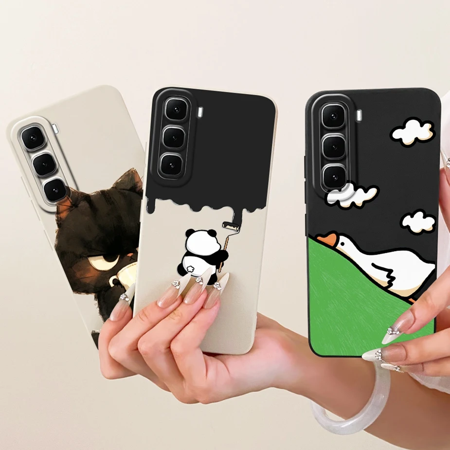 For Infinix Hot 60 Case Hot 60i 4G Cute Funny Cartoon Cover Soft TPU Phone Case For Infinix Hot 60 Pro Plus X6886 Hot60 Pro Bags
