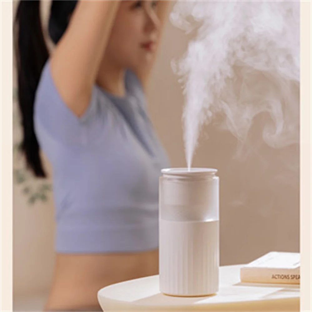 1pcs Rechargeable Air Humidifier 250mL Mist Humidifier Warm White Night Light RGB Lamp Quiet Cool Mist Diffuser