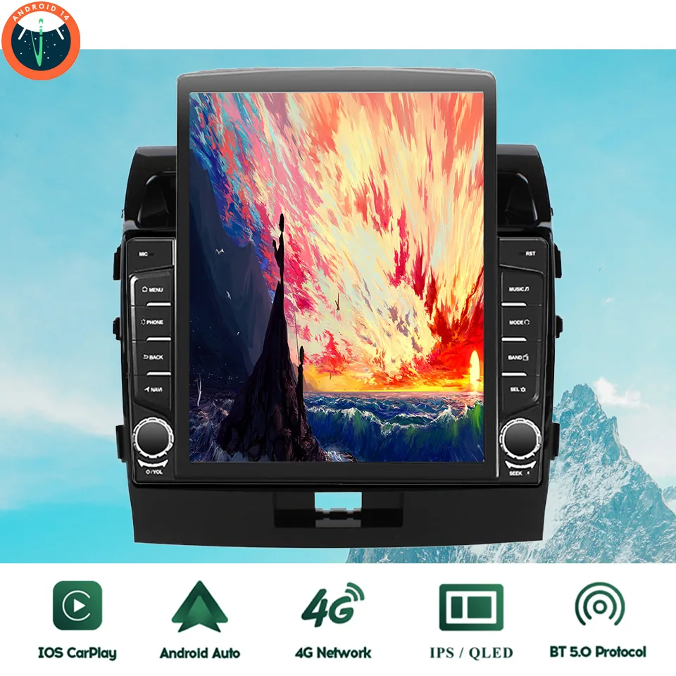 Android 14 8G Ram 128G Car Radio Video Music DVD Cassette For Toyota Land Cruiser 200 LC200 2007 - 2015 Carplay Auto RDS DSP