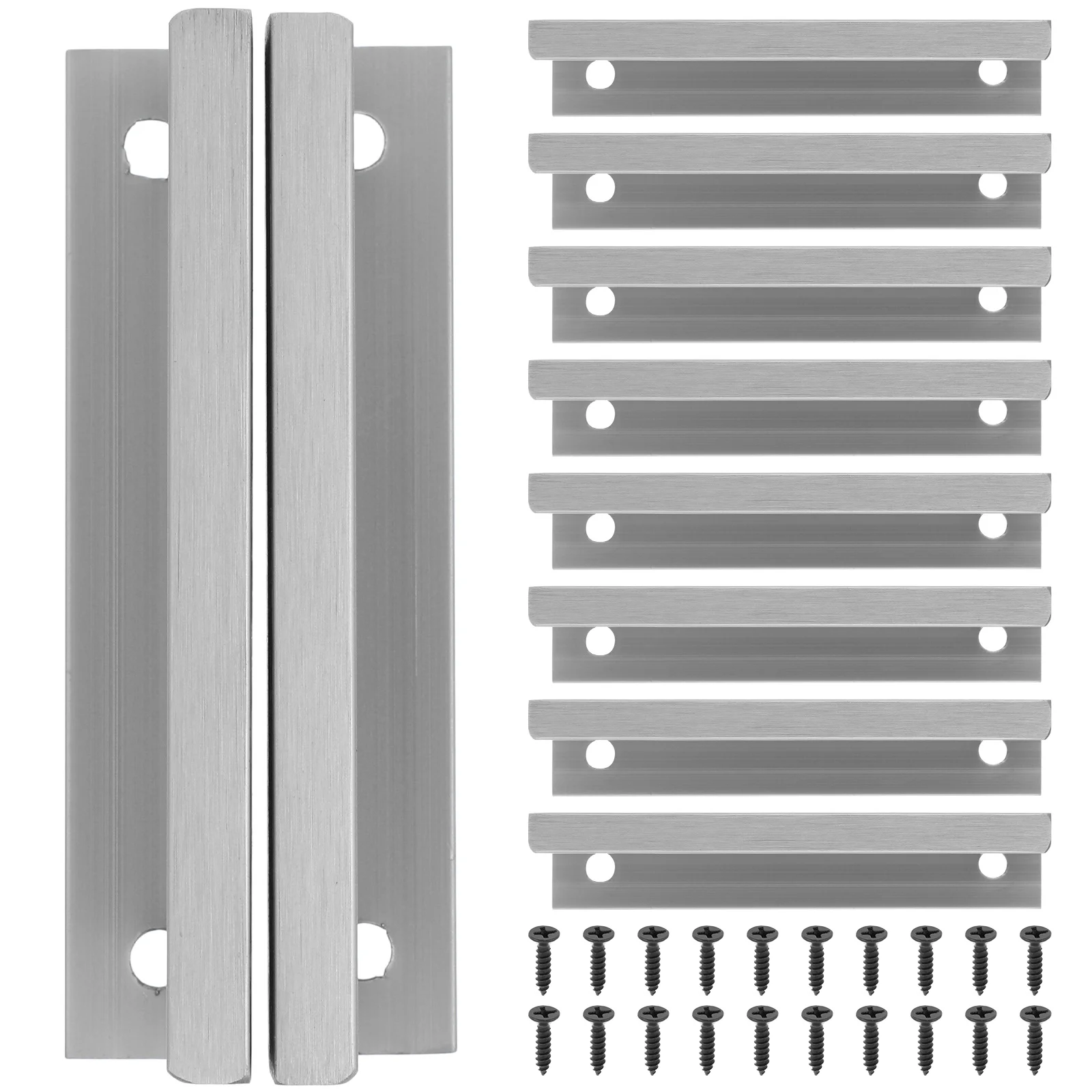 

10Pcs Hidden Cabinet Pulls Sleek Concealed Wardrobe Door Handles Edge Finger Kitchen Cabinet Drawer Hardware Flat Recessed