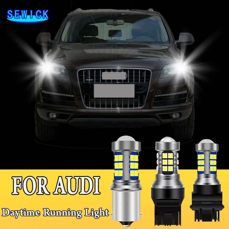 2pcs LED Daytime Running Light Bulb Lamp DRL P21W BA15S 1156 Canbus No Error For Audi Q7 TT 8J 2006-2011 A3 8P A4 B7 A6 C6 A8 4E