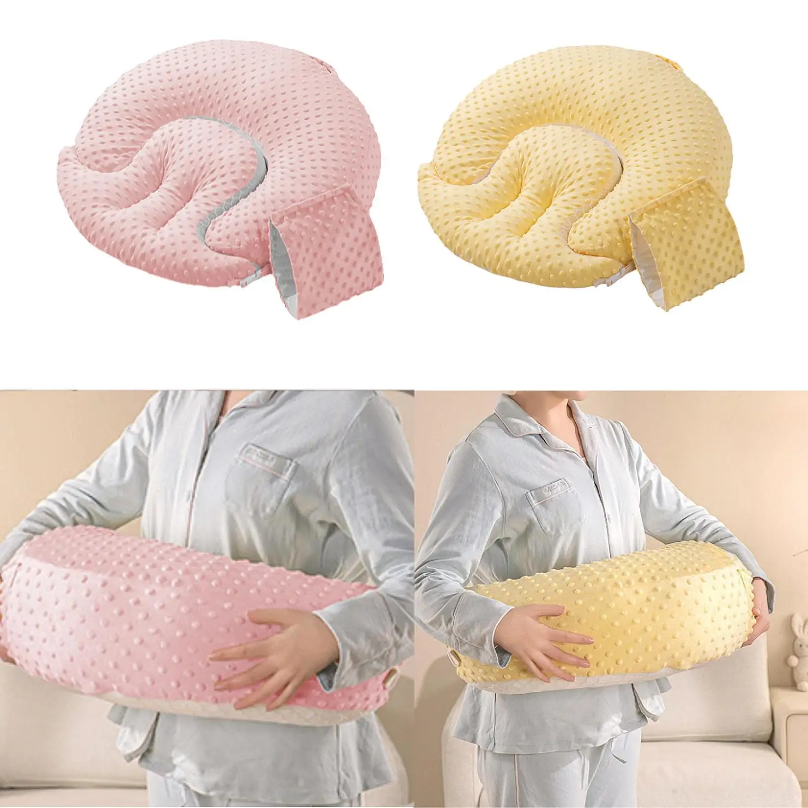 وسادة رضاعة قطنية مع حزام قابل للتعديل على شكل إسفين للرضاعة الطبيعية وزجاجة الرضاعة لحديثي الولادة #2