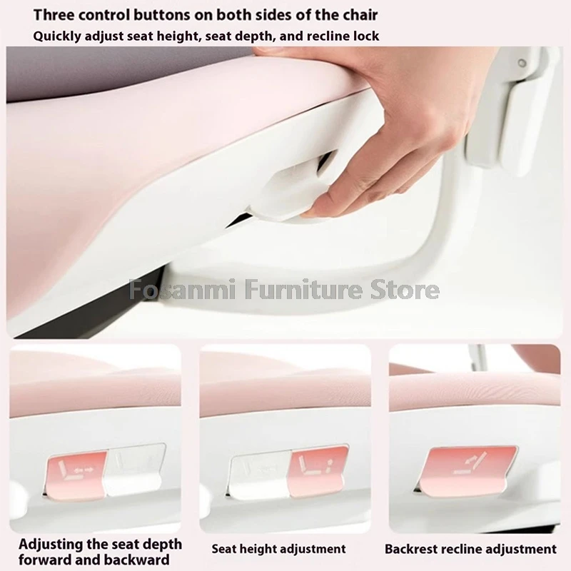 كرسي مكتب مريح شبكي متعدد الاستخدامات مع مقعد ناعم قابل للتعديل كرسي أنيق للكمبيوتر المكتبي كرسي دوار كرسي مسند ذراع للألعاب