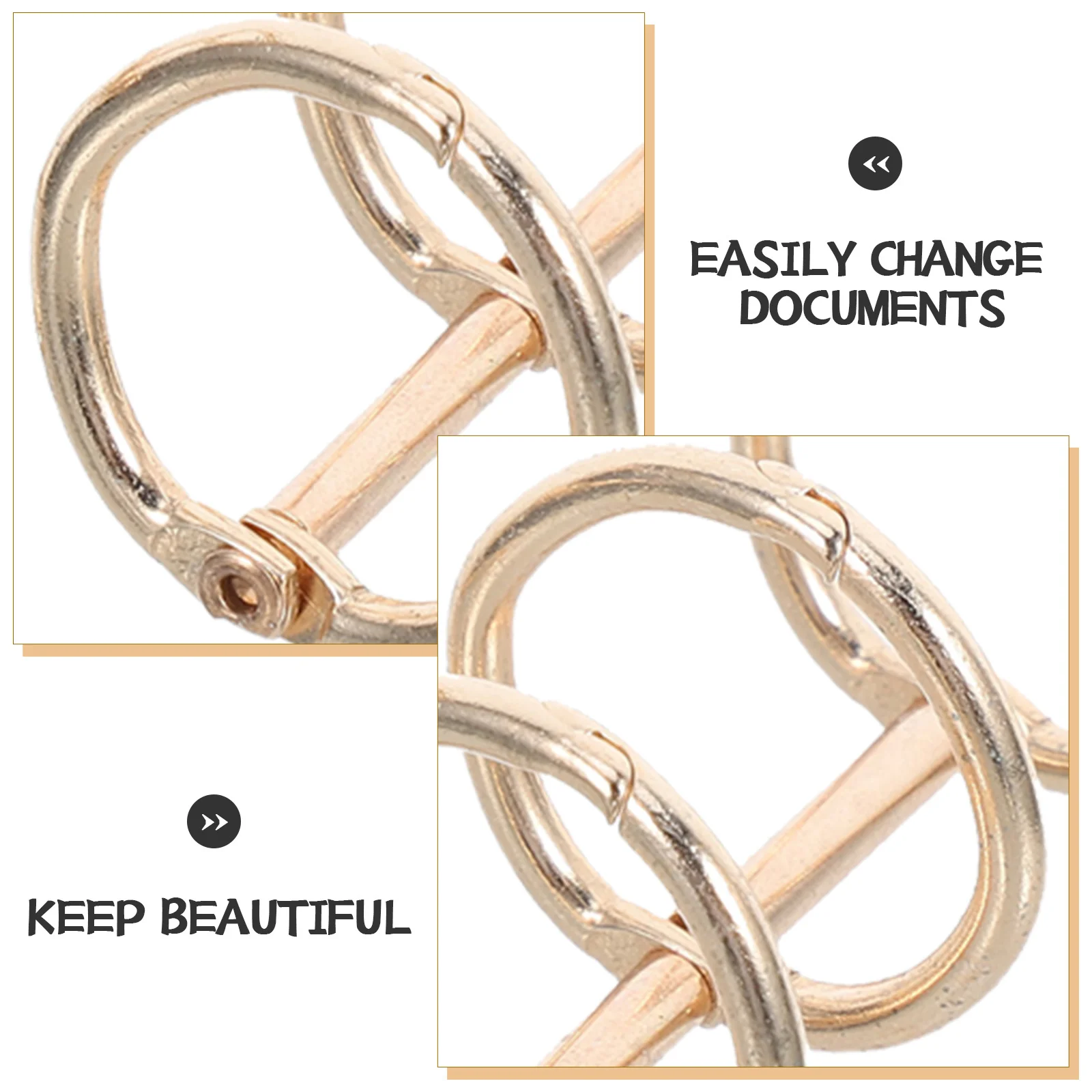 20 قطعة المجلدات أوراق معدنية فضفاضة 20 مللي متر 3 حلقة المفاجئة المفصلي Diy بها بنفسك دفتر القصاصات الموثق خواتم مكتب ملزمة المشابك كتاب الحديد