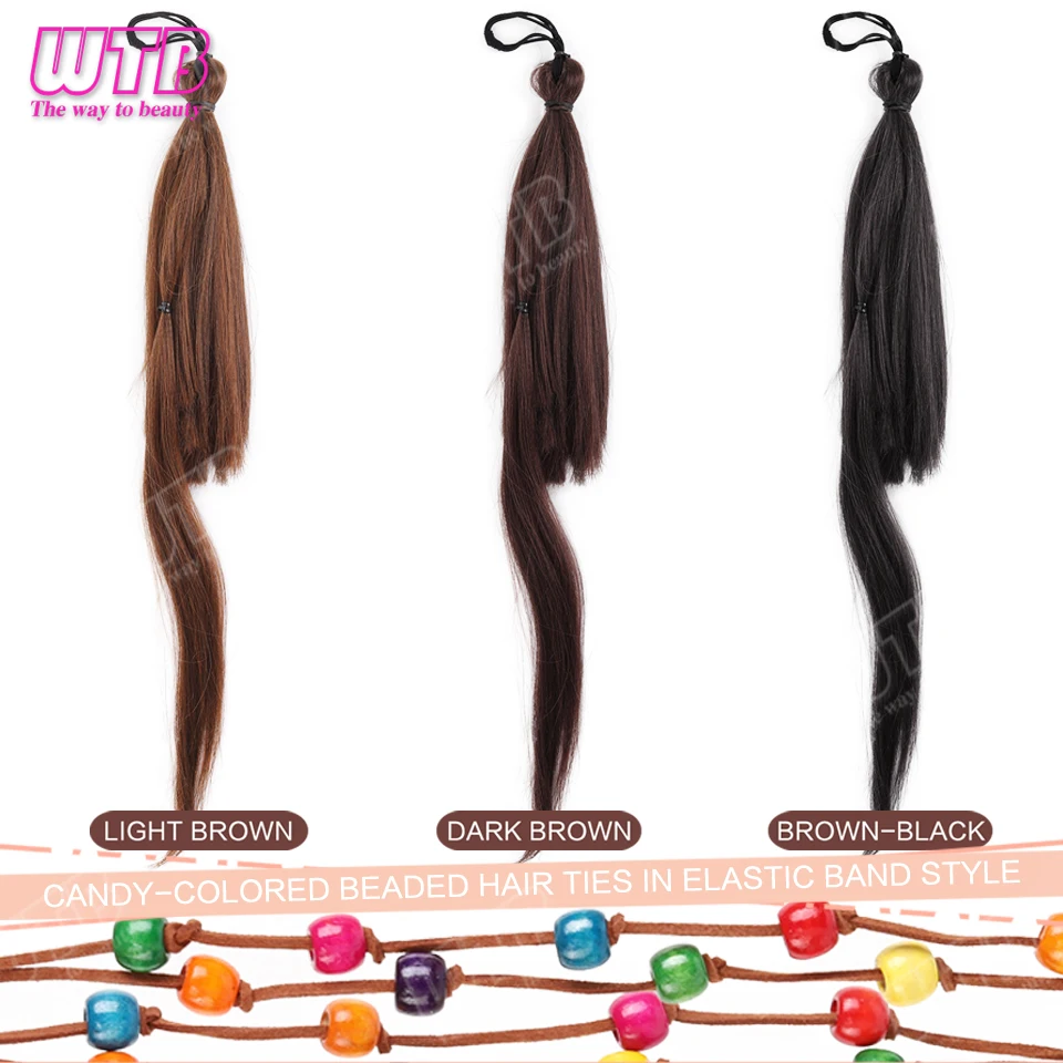 WTB Pre-braided Synthetic Wig with Elastic Band Style Braided Ponytail Wig Suitable for Women's Daily Wear and Holiday Events