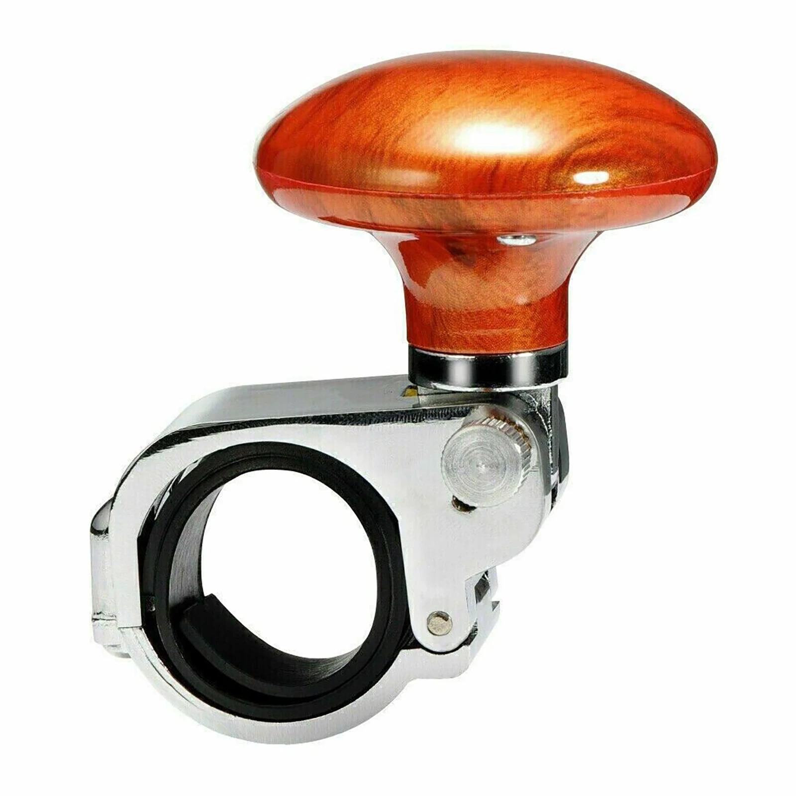 

1Pc Woodgrain Metal Car Steering Wheel Helper Grip Spinner Knob Turning Hand Control Booster Power Handle Ball Auto Accessories