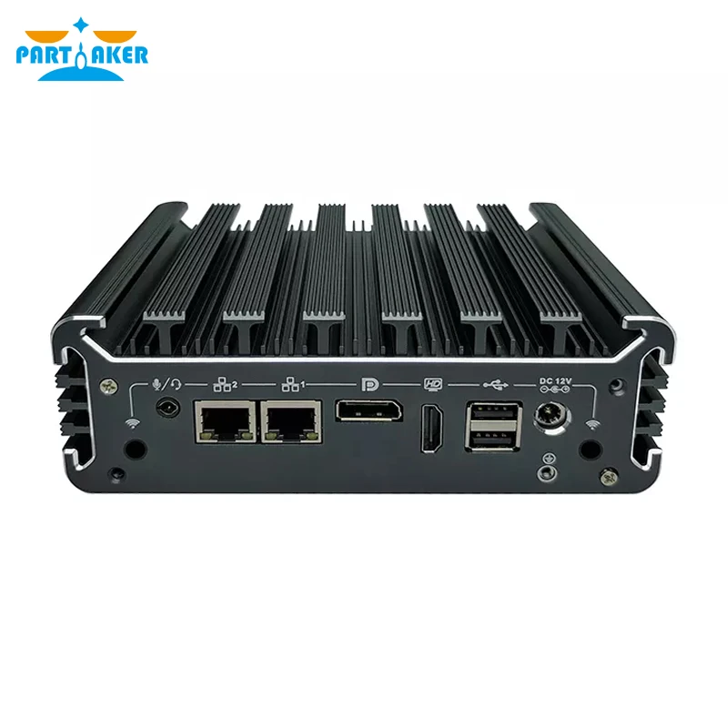 Partaker Fanless คอมพิวเตอร์ขนาดเล็ก Windows 11 Intel Core I5 7360U TPM 2.0 LAN DP HD RS232 RS485 2 X Intel I225-V 2.5G คอมพิวเตอร์อุตสาหกรรม