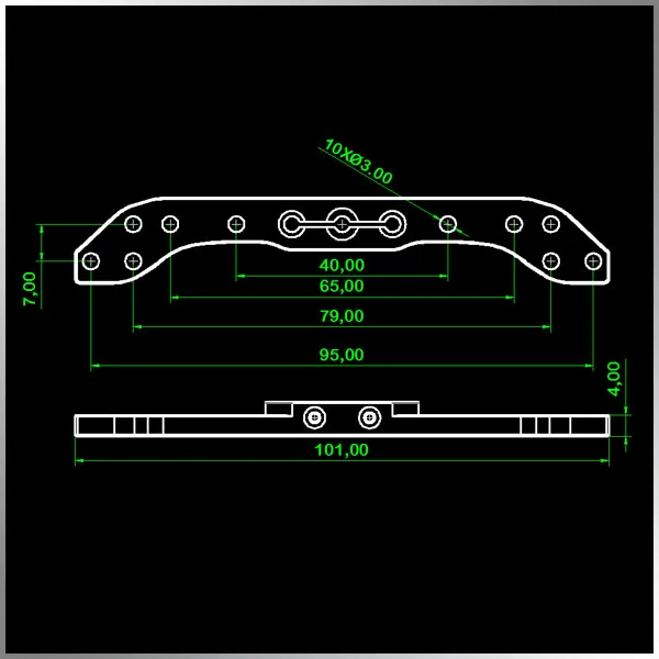 1PCS Kingmax Futaba Standard 25T Aluminium Long Servo Arm 100mm KSA006 Special Designed for 30-100CC Balsa Airplanes