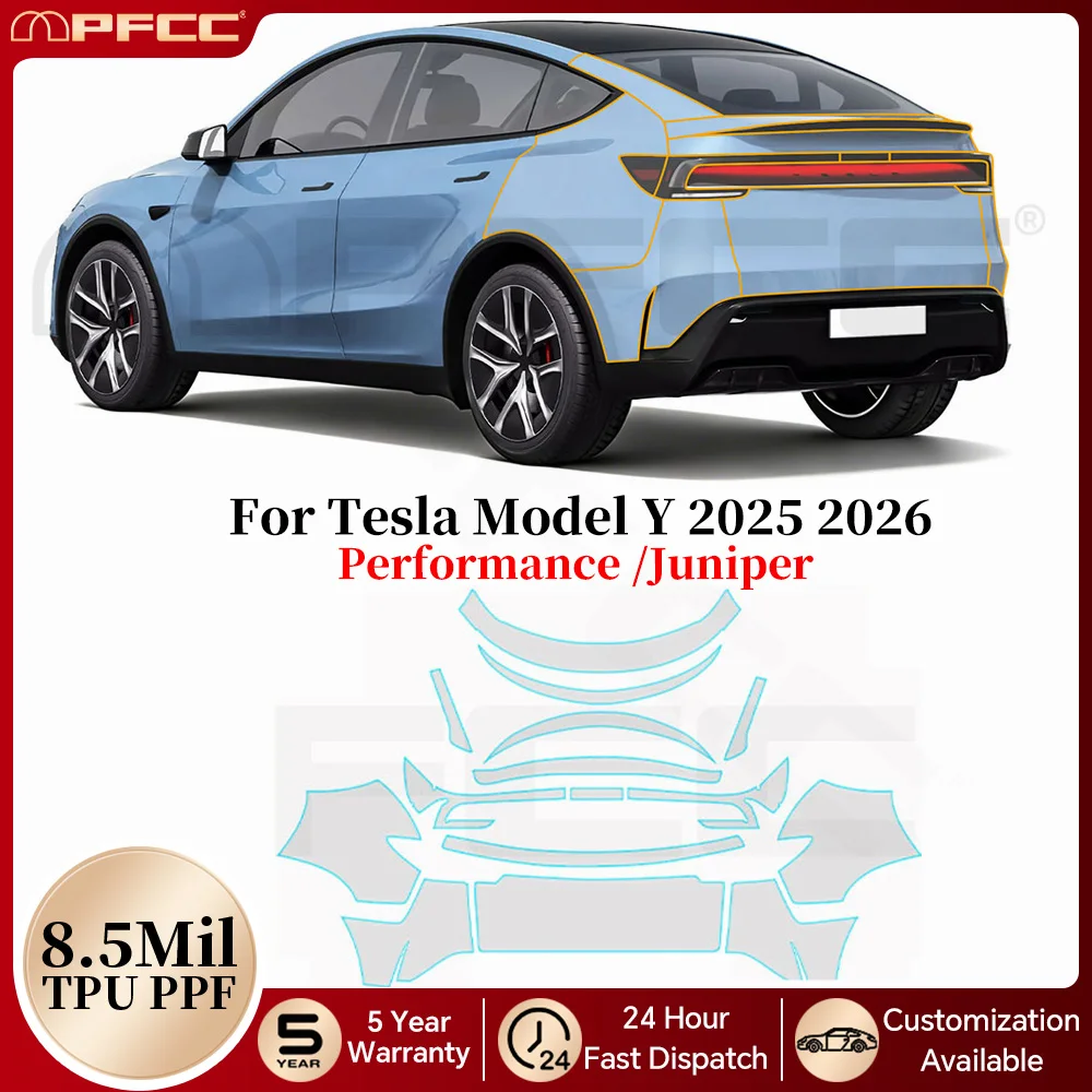 

For Tesla Model Y Performance Juniper 2025 2026 TPU Paint Protection Film Car Body Pre-cut PPF Clear Bra Anti-Scratch Resistant