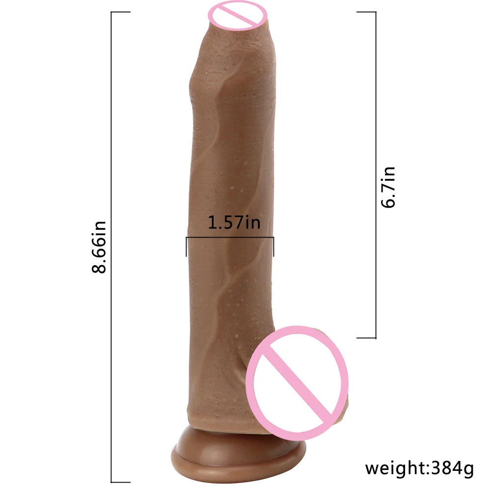 Skin Feeling Realistic Penis Soft Sexy Huge Dildo Female Masturbator Sex Toys Silicone Suction Cup Phallus for Women Big Dick 18