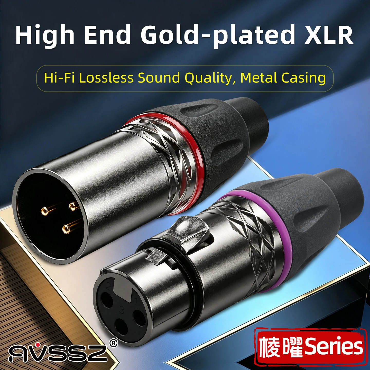 AVSSZ XLR 3 Pin Male/Female Microphone Audio Cable Plug Connector Gunmetal Gray for Mic Snake Cable Mixers XLR Balanced Lines