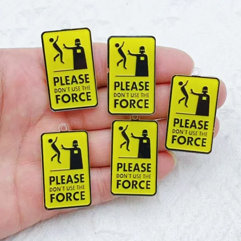 10pcs acrylic English short sentences Please do not use powers jewelry necklaces bracelets earrings pendants DIY craft products