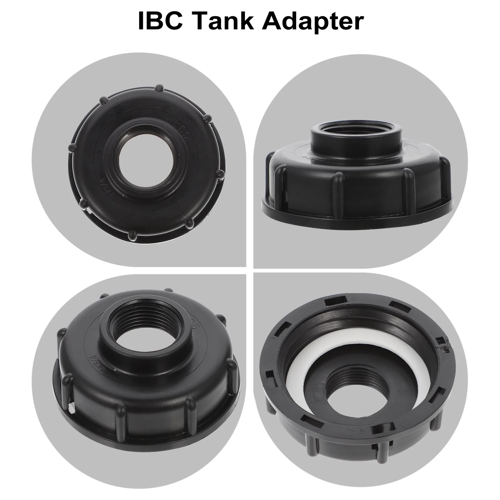 Ton Bucket Adapter Cover IBC Tote Valves Connector Tank Fittings for Hose Abs Tool Converter