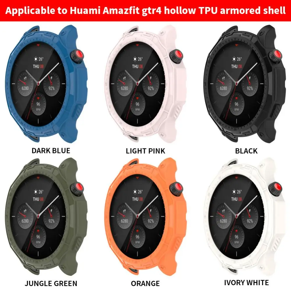 2/3/4PCS Tpu Watch Case Cover Soft Smart Design Tpu For Amazfit Gtr4/amazfit Gtr4 pro Wearing Accessories Screen Protector