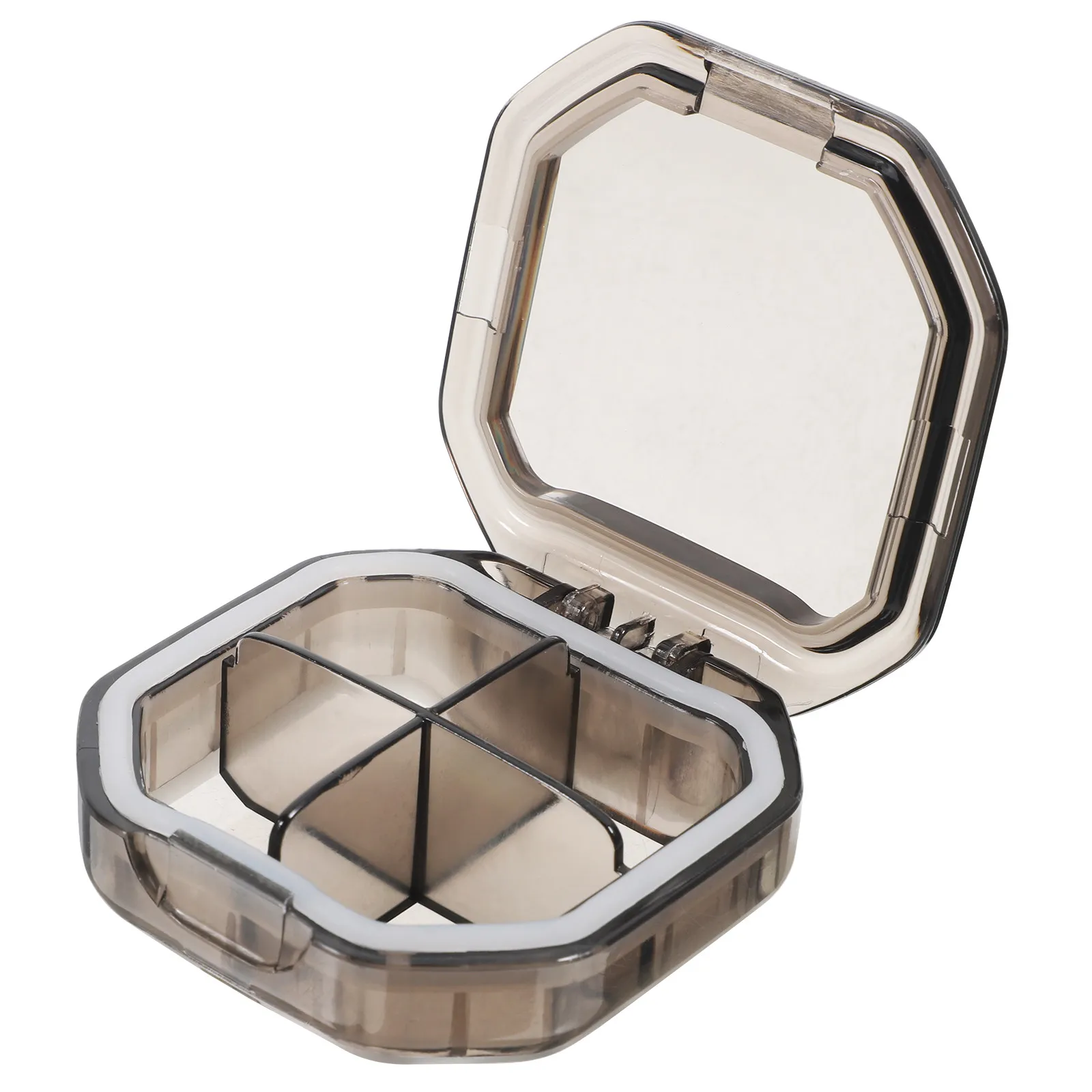 Portable Pill Organizer Weekly Small Airtight Compartments Mini Travel Medicine Box Pill Container for Purse Medication Reminder