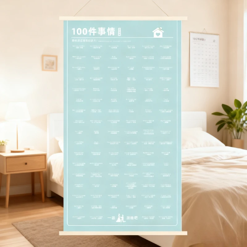 

100 Things Couples Do Together Daily Couple's Love Story Activity Record Poster Fun Creative Gift Romantic Game Wall Calendar