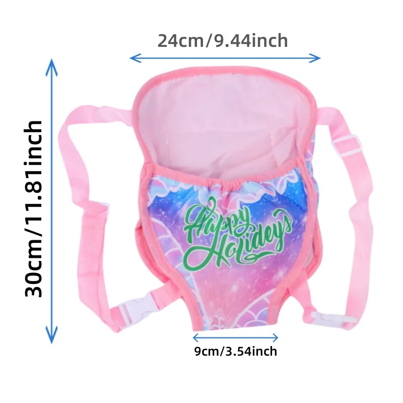 Puppen rucksack für 43cm Puppen Mini Trage tasche Baby geboren Anzug geeignet 18 Zoll Puppen Mädchen Geburtstags geschenk Puppen tasche