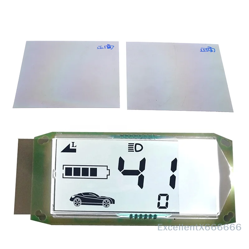 2Pcs 9*9CM Image Display Screen Watch Battery Car Large Cell Phone Universal LCD Electric Vehicle Polarized Film