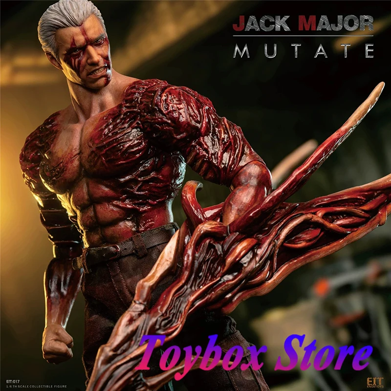 

END I TOYS EIT017 1/6 JACK MAJOR Mutate Man Soldier Blood Version White Hair Movable 12" Full Set Male Action Figure Collection
