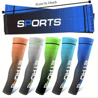Summer Fashio Sunscreen Ice Silk Sleeve UV Sun Protection Cooling Anti-Slip Arm Sleeves Men Women Outdoor Sport Cycling 2