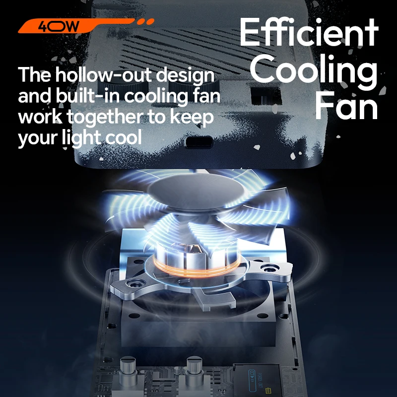 Ulanzi P40 RGB / P40 Bi 40W الفيديو الضوئي المحمولة ملء الضوء مع مروحة التبريد للتصوير الفوتوغرافي مدونة الفيديو المباشرة #3